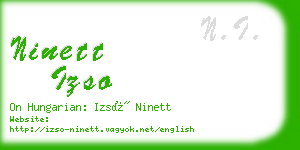 ninett izso business card